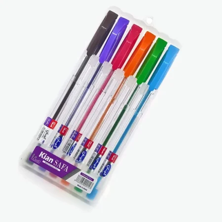 خودکار رنگی کیان صفا بسته اي 6 رنگ