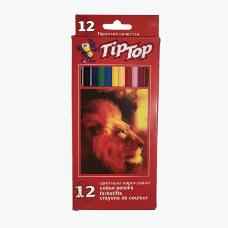 مداد رنگی 12 رنگ جعبه مقوایی تیپ تاپ tip top