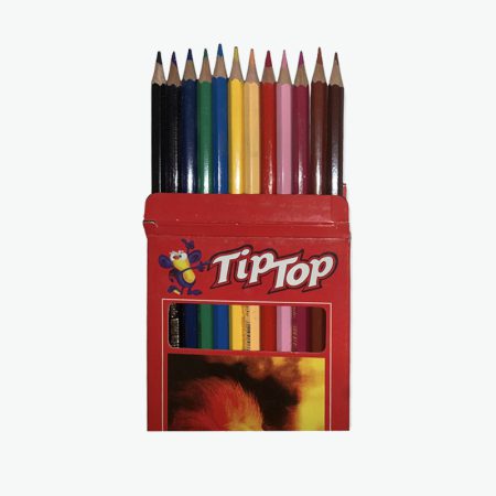 مداد رنگی 12 رنگ جعبه مقوایی تیپ تاپ tip top